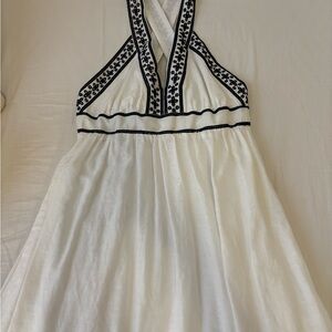 J. Crew White and Black Maxi Dress